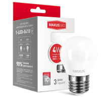 LED лампа MAXUS G45 F 4W яркий свет E27 (1-LED-5410)